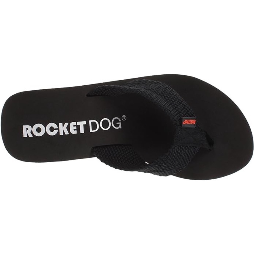New In! Rocket Dog Solid Black Ultra Platform Wedge Sandal - Picture 7 of 11